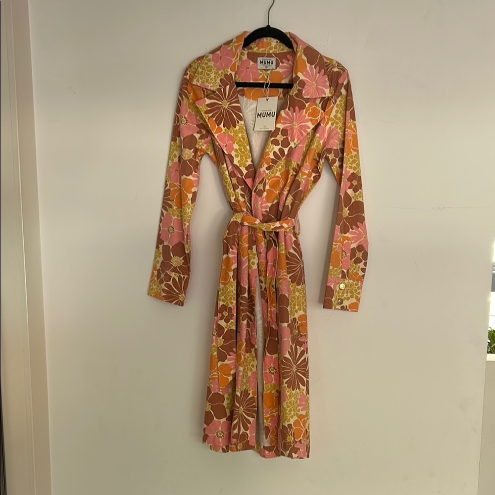 Show me your mumu NWT floral trench coat